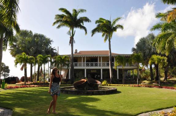 Chegando ao Jardim Botânico de Nevis - Caribe